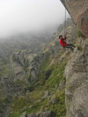 escalada rappel